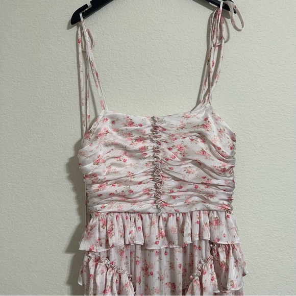 NWT ANTONIO MELANI Catalina Square Neck Crinkled Chiffon Sleeveless Maxi Dress - Picture 8 of 14